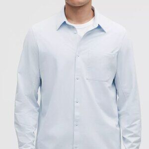 Lululemon Mens Commission Long Sleeve Button Down Shirt Light Blue Size XL